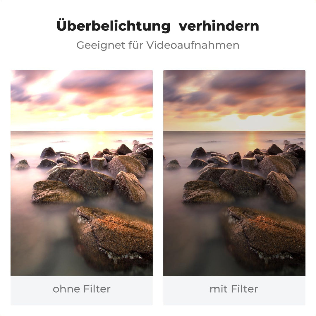 K&amp;F Concept Nano X-Serie Variabler ND Filter ND3-ND1000 Graufilter 49mm(1.5-10 Blendenstufen), 49mm