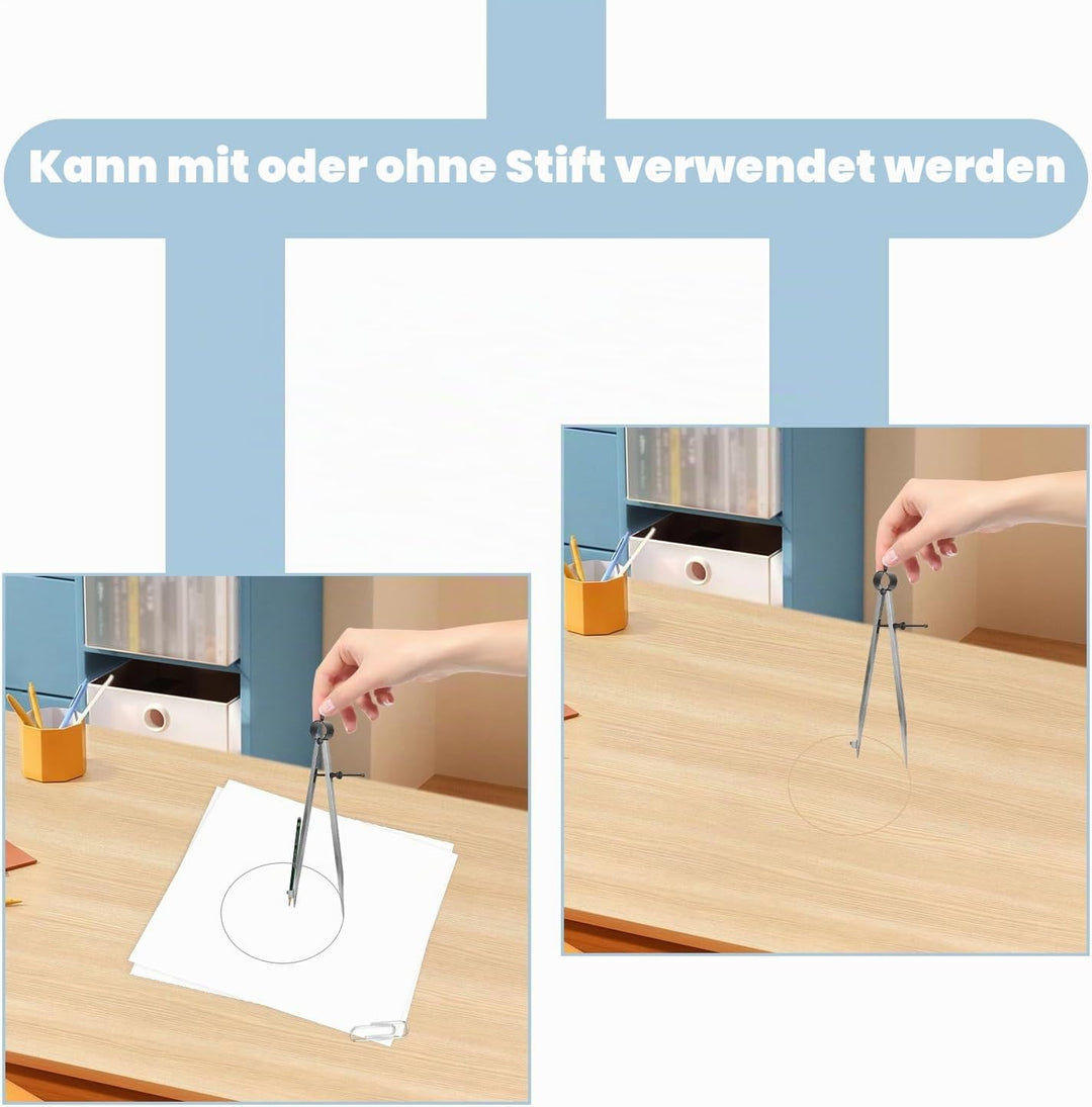 Flügelteiler, Linienpositionsschreiber Zeichenkompasse Handwerk Drehwerkzeug Zeichenkompass 100 mm 1