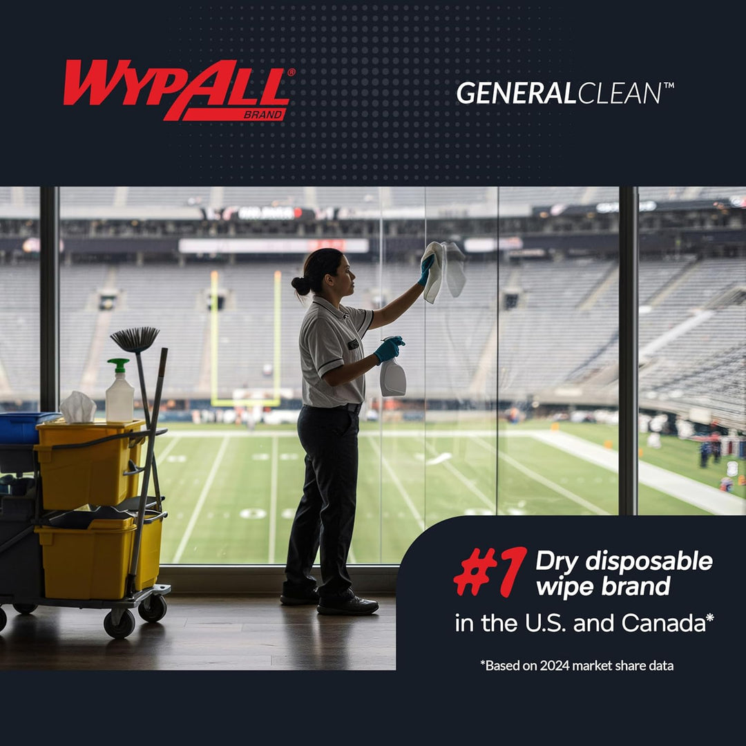 WYPALL* X60 1/4-gefaltete Tücher 6034 – 12 Packungen mit jeweils 76 viertelgefalteten, weissen Tüche