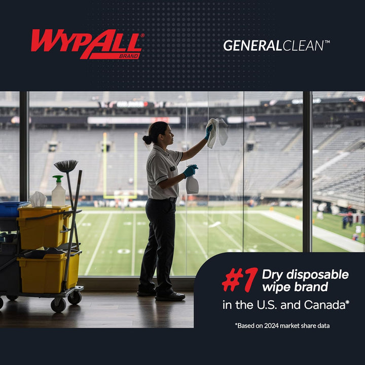 WYPALL* X60 1/4-gefaltete Tücher 6034 – 12 Packungen mit jeweils 76 viertelgefalteten, weissen Tüche