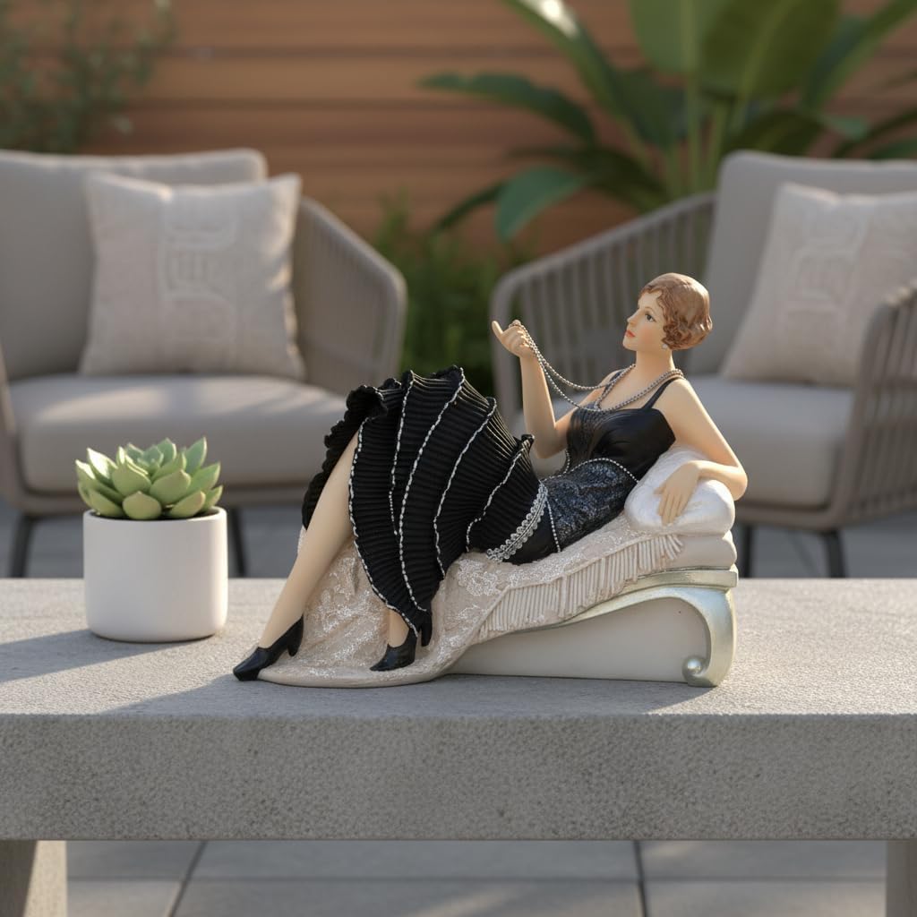 Comfy Hour Glamour Elegance Figur im viktorianischen Stil, Damenkollektion, Camille Lady liegend auf