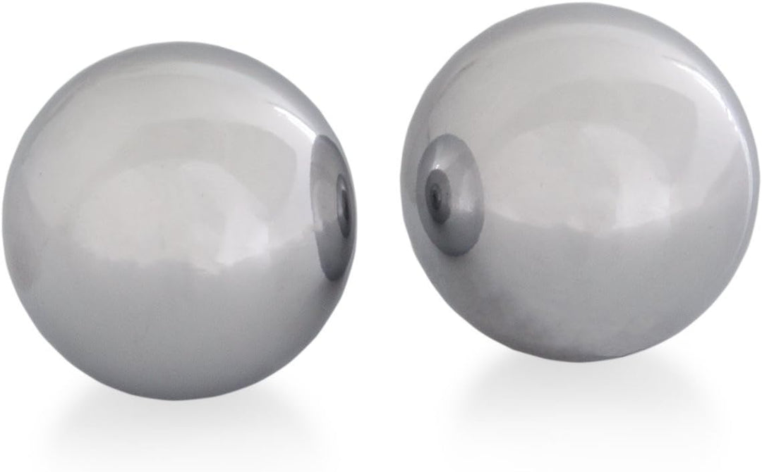 Meditation Qi-Gong-Kugeln mit Klangwerk | Klangkugeln | Yin Yang | Design Metall silber | verschiede