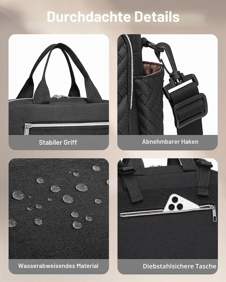 KONO Baby-Wickeltasche, stilvoll, für Mama und Papa, wandelbare Reisetasche mit isolierten Taschen