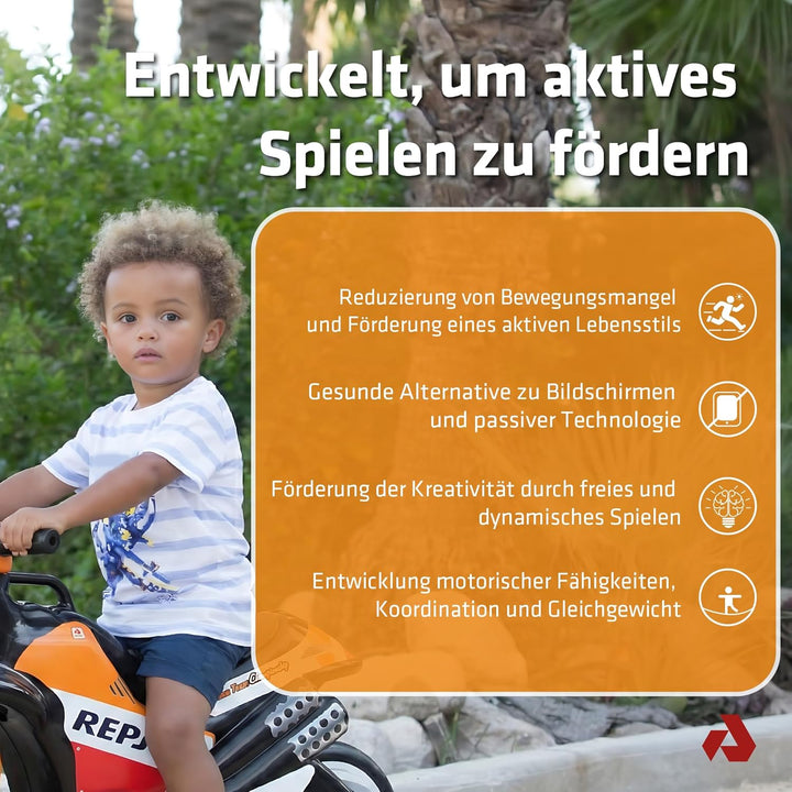INJUSA - Moto Laufrad Neox Repsol, Ride-On für Kinder von 18 Monaten bis 3 Jahren, mit breite Kunsts