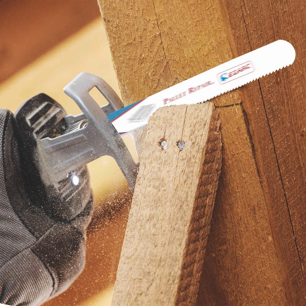 EZARC Säbelsägeblätter für Holz-Paletten Bi-Metall mit Cobalt Säbelsägeblätter Set für Holz mit Näge