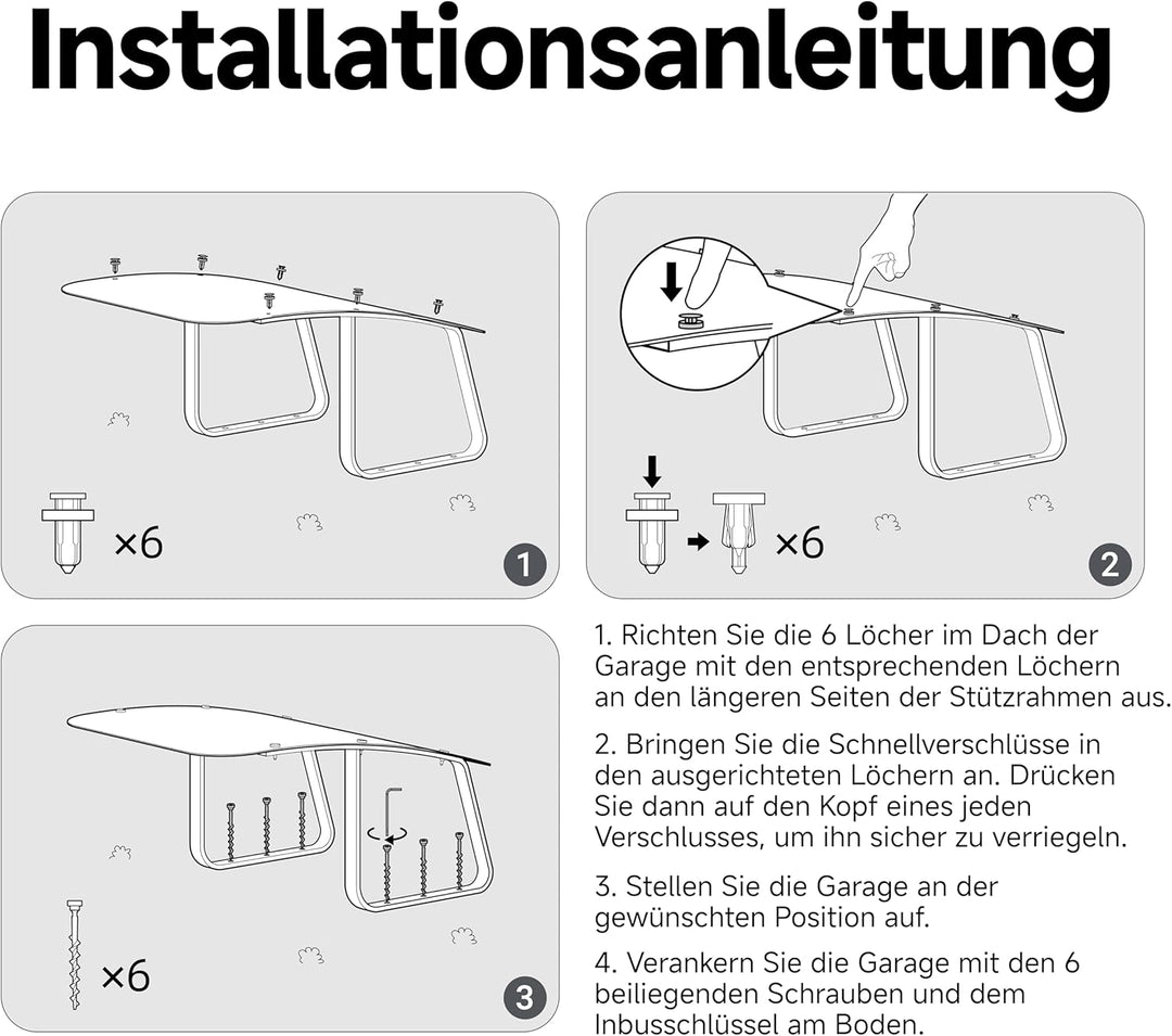 DREAME Roboter Mäher Garage, Schutz vor schlechtem Wetter und Sonneneinstrahlung, wasserdicht, einfa