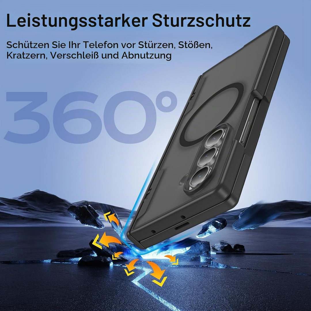 für Samsung Galaxy Z Fold 7 Hülle [Kompatibel mit MagSafe] mit Displayschutzfolie &amp; Scharnier Schutz