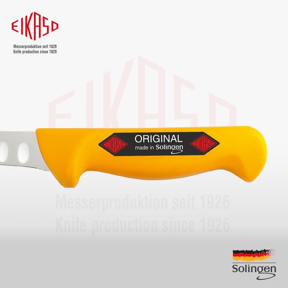 EIKASO Solingen Germany Ausbeinmesser gerade mit Kullen 18cm Klinge aus Molybdänstahl 1.4116 Profi F