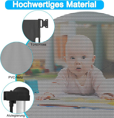 LZQ Türschutzgitter Treppenschutzgitter Roll für Babys und Haustiere, 0-150cm, Baby Absperrgitter 87