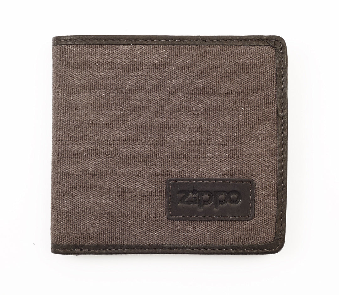 Zippo Herren Leder & Canvas Geldbörse Braun (Braun)
