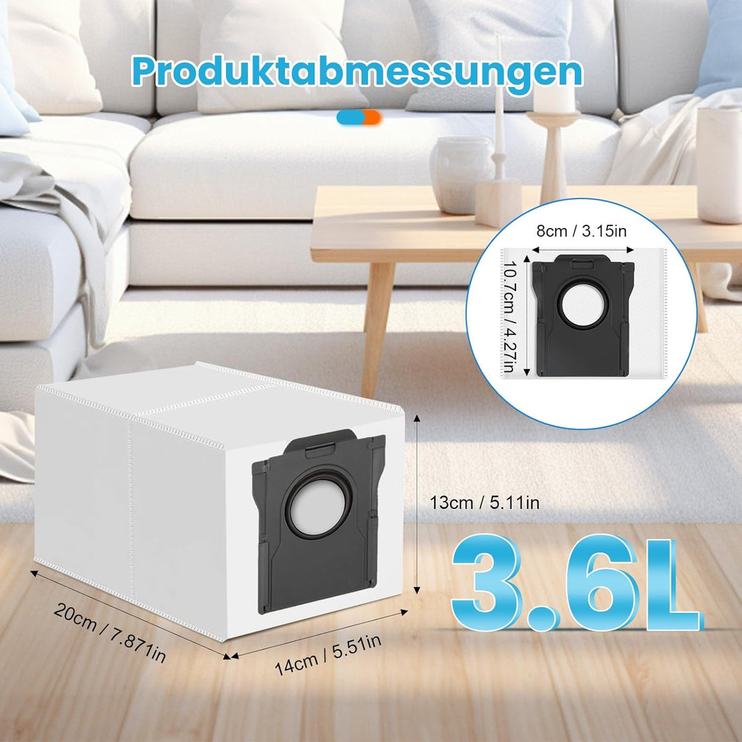 14 Stück Staubbeutel für Dreame L10s Ultra Gen 1/2/3, L10/L10s Pro/L20/L40/L50/X40/X50/Aqua10/Matrix