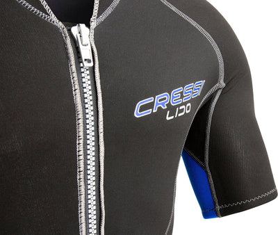 Cressi Lido Man - Shorty Neopren High Stretch 2 mm Neoprenanzug für Herren Schwarz -Blau XL, Schwarz