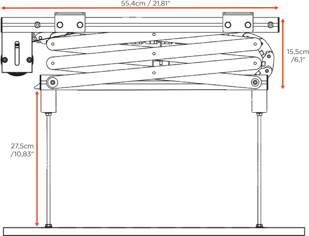 celexon Beamer-Deckenlift PL1000 Plus - ausfahrbar bis 90cm - bis 25kg - max. Masse 57cm x 60cm - au