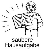 Elbi Stempelset: 4 x Hausaufgabenstempel (Hausaufgabe nicht gemacht, Hausaufgabe unvollständig, saub