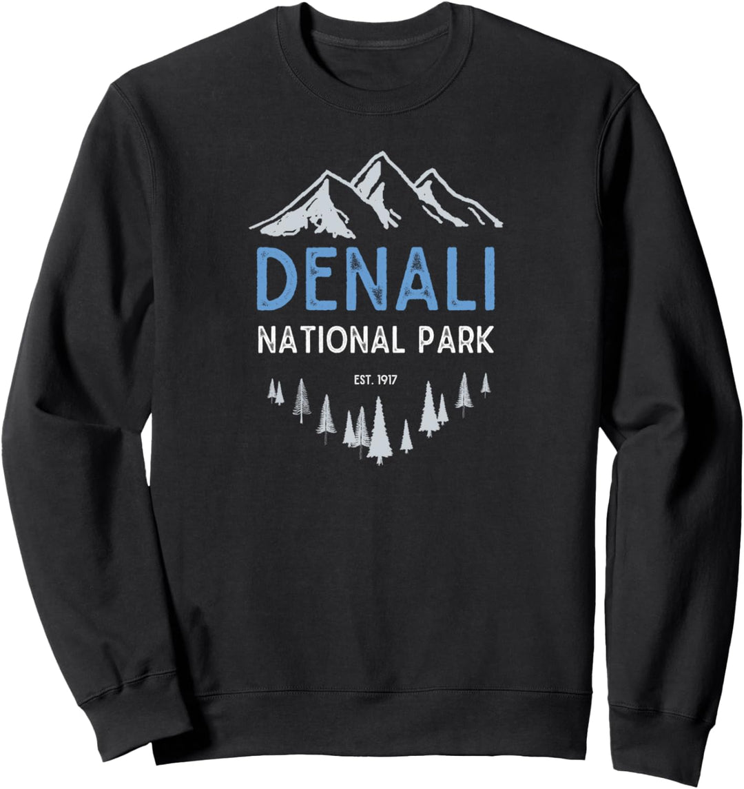 Denali Vintage National Park Est 1917 Alaska Souvenir Sweatshirt