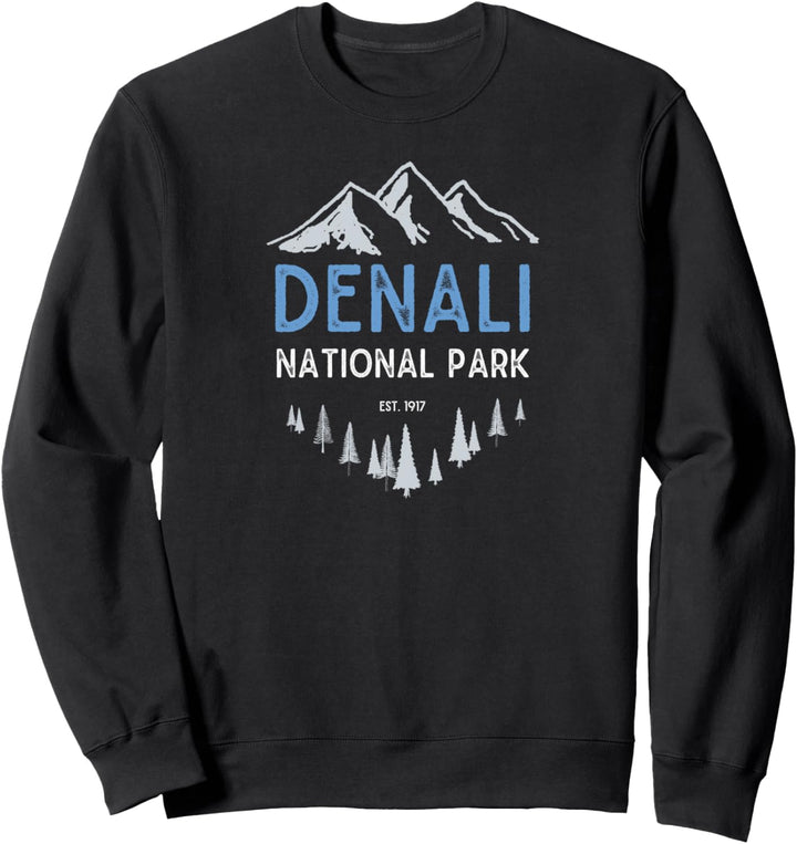 Denali Vintage National Park Est 1917 Alaska Souvenir Sweatshirt