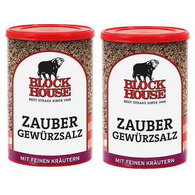 Block House Zaubergewürzsalz mit feinen Kräutern - 2x 280g Gewürzmischung in Restaurantqualität 560