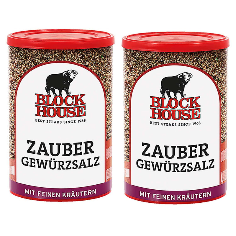 Block House Zaubergewürzsalz mit feinen Kräutern - 2x 280g Gewürzmischung in Restaurantqualität 560