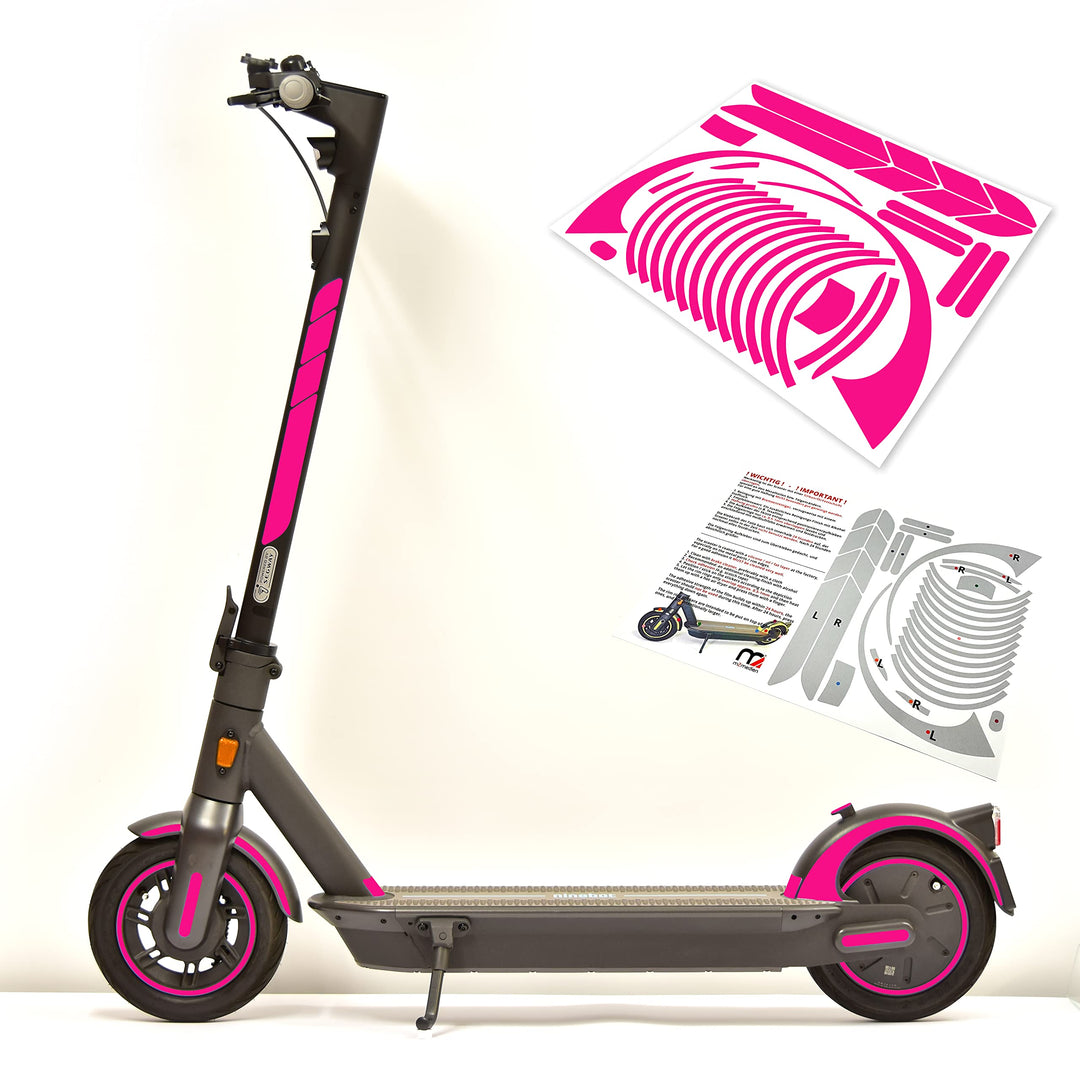 Aufkleber-Set/Sticker Set - 25-teilig auf 34x22cm Bogen geeignet für Segway Ninebot Max g30d E-Scoot
