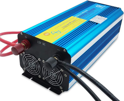 Spannungswandler 4000W 12V 230V Reiner Sinus Wechselrichter Fernbedienung 2 LED Power Inverter 2 Ste