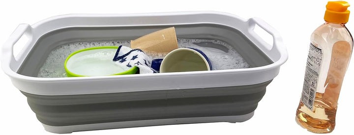 SAMMART Zusammenklappbare Wanne – Faltbare Spülwanne – tragbares Waschbecken – platzsparende Kunstst