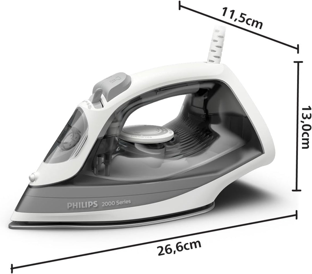 Philips 2000-Serie Dampfbügeleisen - Bis zu 25 g/min Dauerdampf. 2000W. 250 ml Wassertank. Schnelle