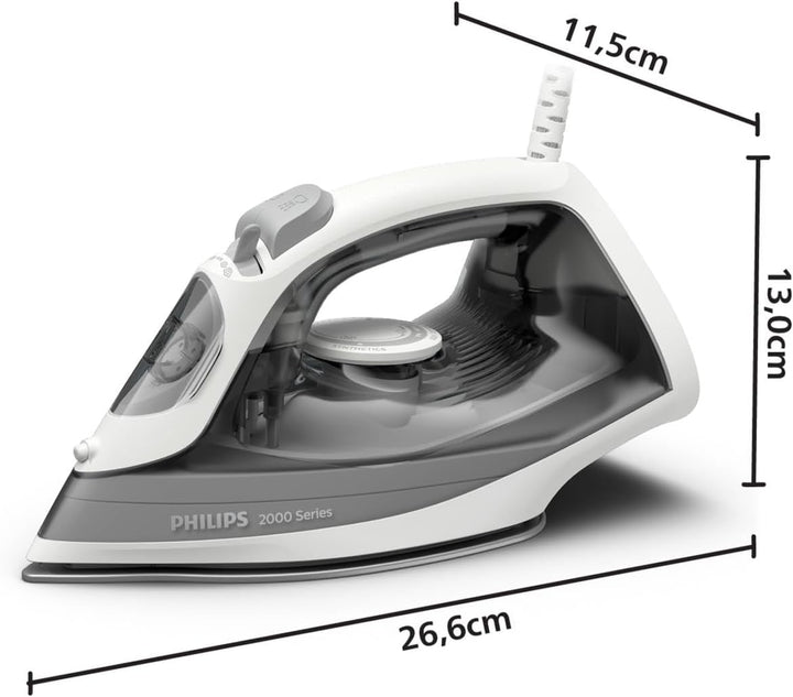 Philips 2000-Serie Dampfbügeleisen - Bis zu 25 g/min Dauerdampf. 2000W. 250 ml Wassertank. Schnelle