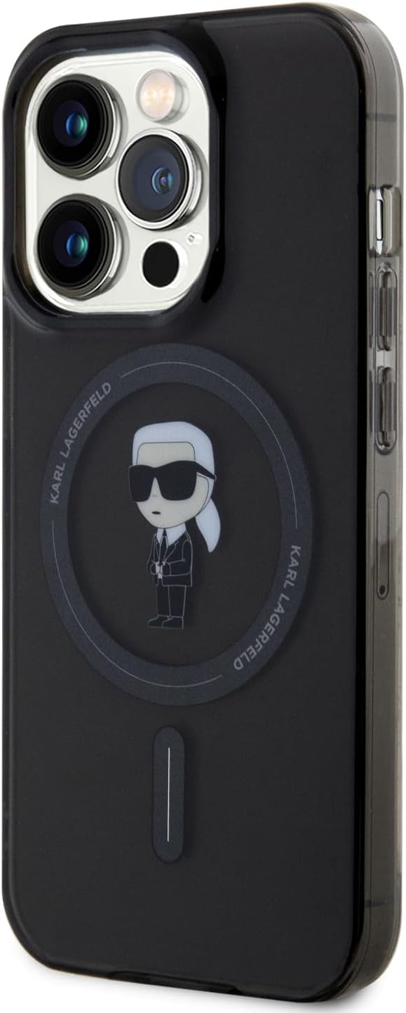 CG Mobile Karl Lagerfeld Magsafe IML IKonIK Hülle für iPhone 15 Pro -Schwarz Überprüfen Sie die Prod