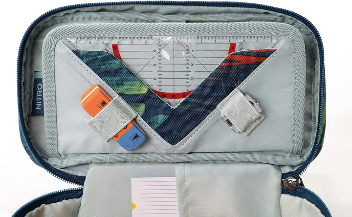 Nitro Pencil Case XL Inkl. Geo Dreieick & Stundenplan, Federmäppchen, Schlampermäppchen, Faulenzer B