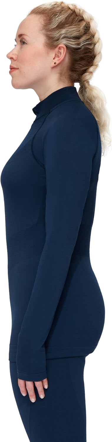 Mammut Damen Trift Half Zip Longsleeve, Marine