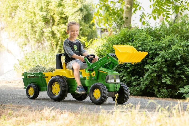 Rolly Toys Set Traktor Junior John Deere (Landwirtschaftstraktor für Kinder, Traktor für 3 bis 7-Jäh