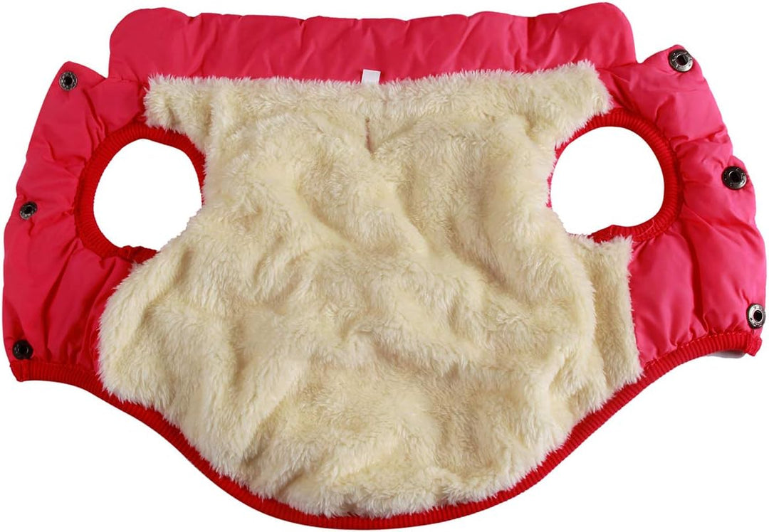2-lagige mit Fleece gefütterte Hundejacke, sehr warm für Winter und kaltes Wetter, extraweiche, wind