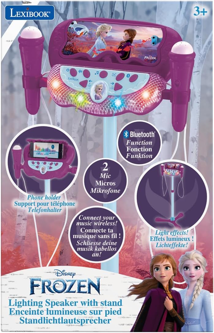LEXIBOOK S160FZ Disney Frozen Eiskönigin, Standlichtlautsprecher für Kinder, musikalisches Spiel, ve