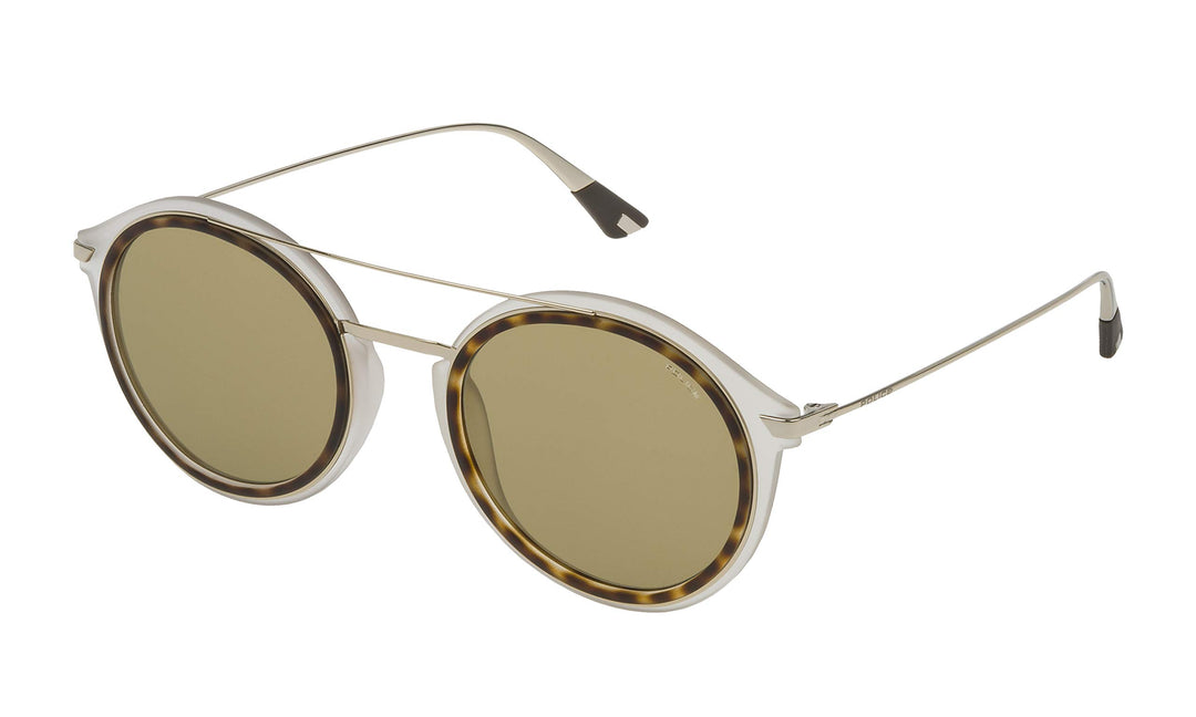 Police Unisex Spl724520d09 Sunglasses, Total Matt Light Havana+Crystal, 52