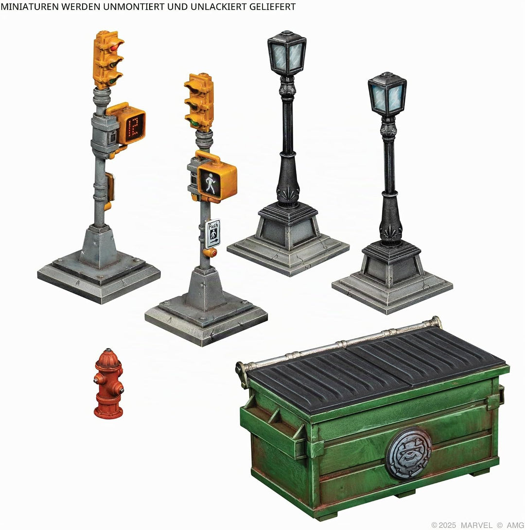 Asmodee, Marvel: Crisis Protocol – NYC City Block, Terrain Collection, Atomic Mass Games, Tabletop,