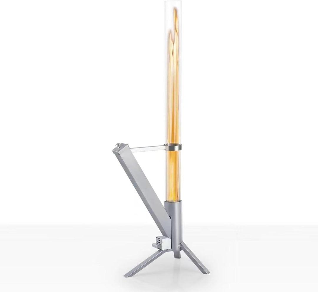 Albatros hochwertige Pelletfackel aus Edelstahl | Raketenofen für den Garten | mit Glas Feuerrohr |