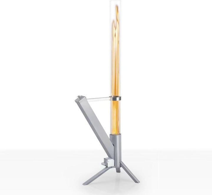 Albatros hochwertige Pelletfackel aus Edelstahl | Raketenofen für den Garten | mit Glas Feuerrohr |
