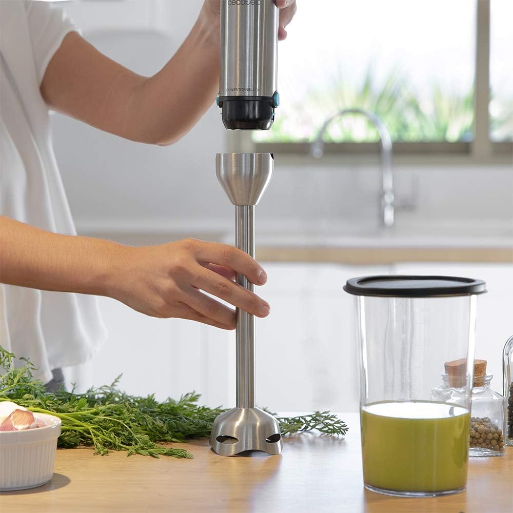 Cecotec Stabmixer Power TitanBlack 1500 XL Cream. 1500 W, CrossBlades Technologie mit 4-Klinge-Blätt