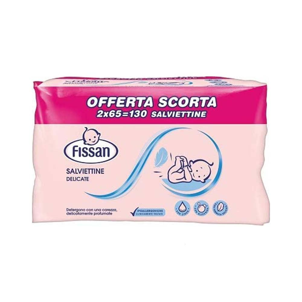 FISSAN Baby-Tücher, 2 x 57 Stück 130 stück (1er Pack), 130 stück (1er Pack)
