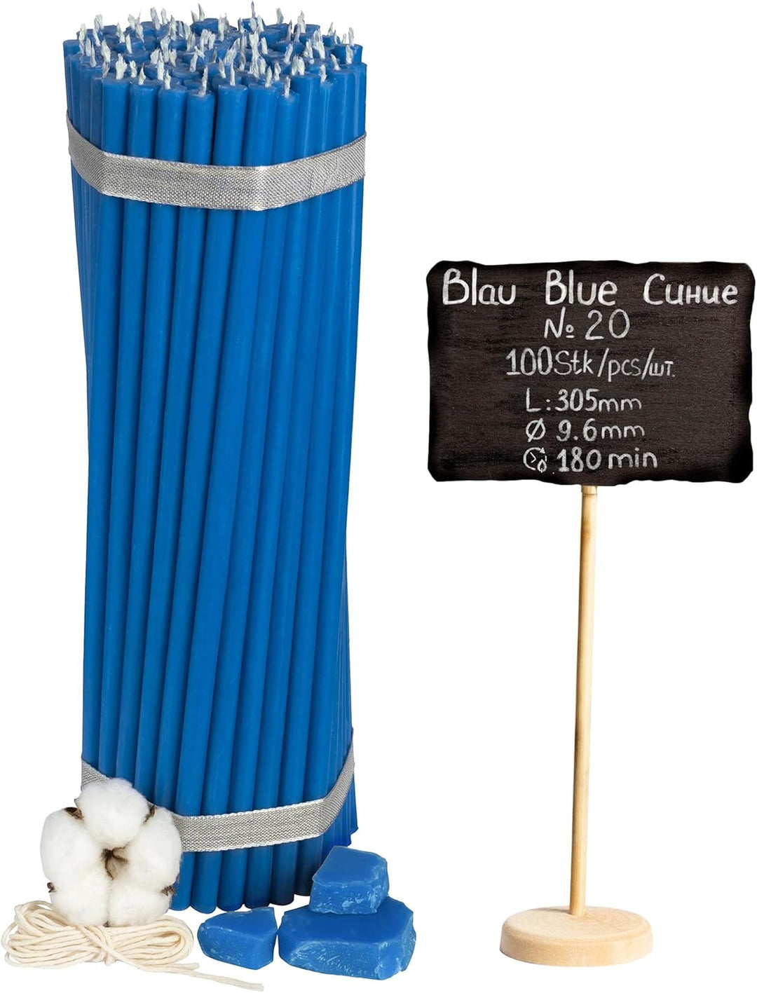 Diveevo Kirchliche Bienenwachskerzen №20-100 Stk. I hochwertige Ritualkerzen L-30,5 cm Ø-9,6 mm I 18