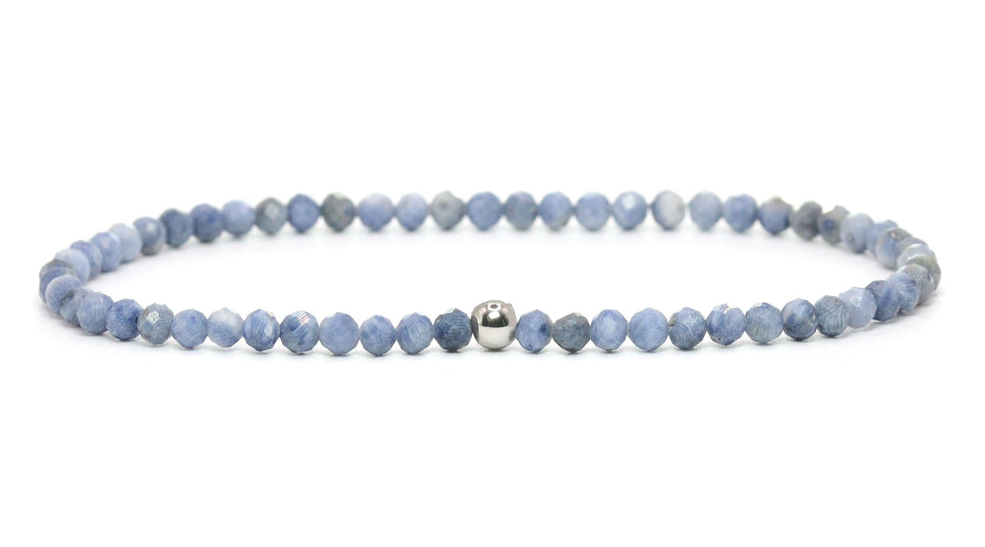 Echtes Edelstein Armband mit facettierten 3mm Perlen - verschiedene Längen - Heilstein Schutzstein E