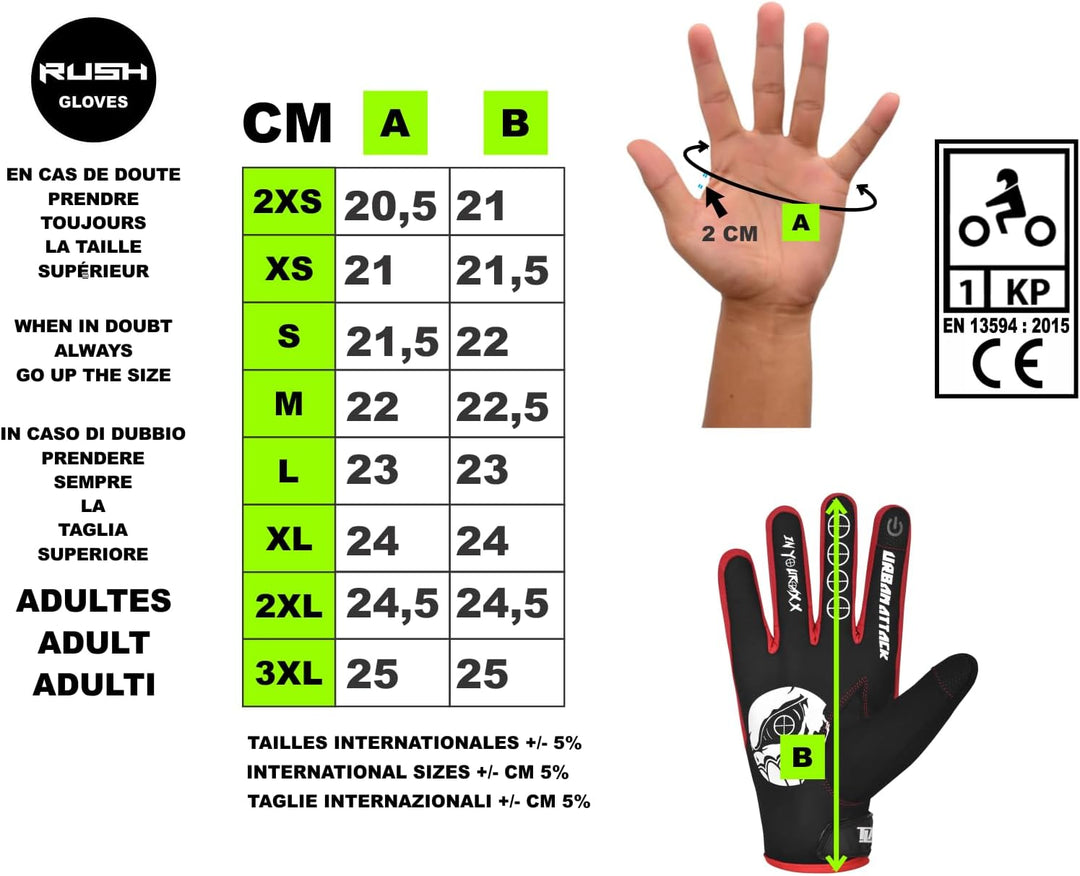 TLA Motocross Handschuhe Enduro Rush - Crosshandschuhe, Motocross Enduro Handschuhe BMX, Quad, Motar