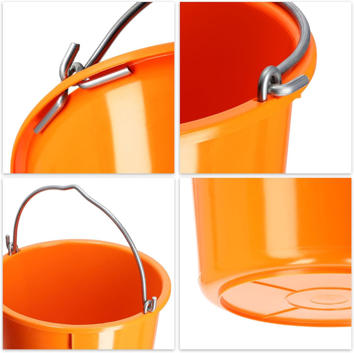 KADAX Baueimer aus Kunststoff, Mörteleimer mit Griff aus Zinkdraht, Eimer, Zementeimer, Mörtelkübel,