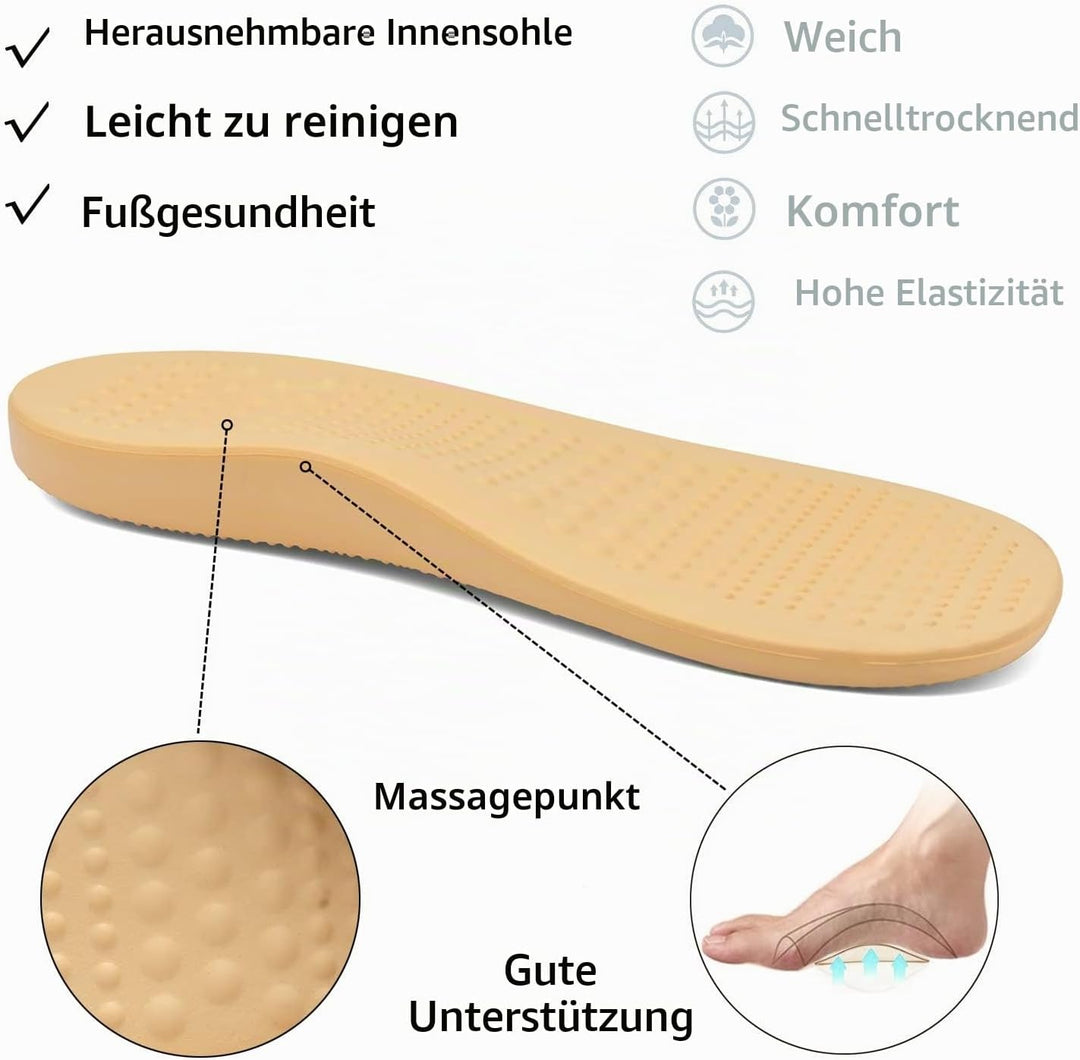 Unisex Clogs Pantoletten Sommer Hausschuhe Strand Sandalen Gartenschuhe mit Fussbett aus Weichem 36/