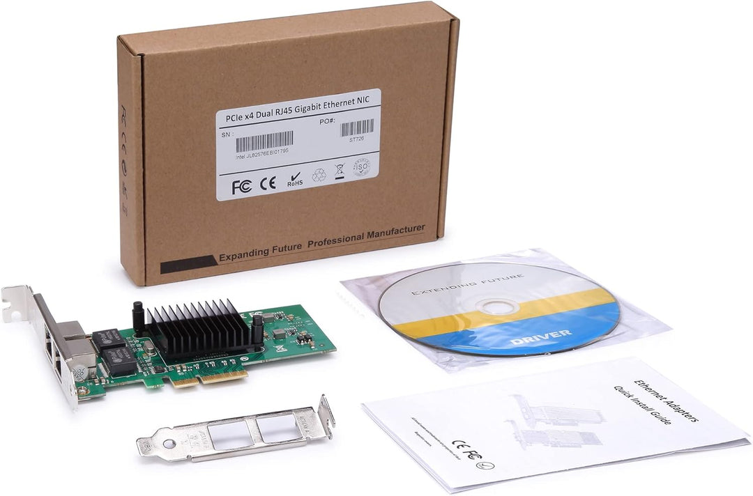 Dual-Port PCIe X4 Gigabit Netzwerkkarte 1000M PCI Express Ethernet Adapter mit Intel 82576 Zwei Port