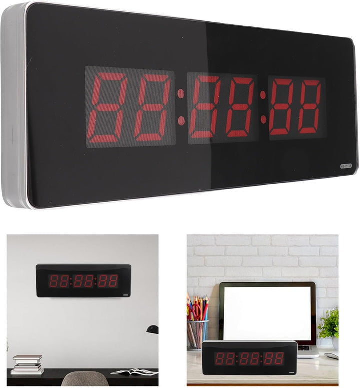 Jeffergarden LED Wanduhr Digital, Wall Clock LED Uhr Digital Home Digitale Wanduhren für Wohnzimmerd