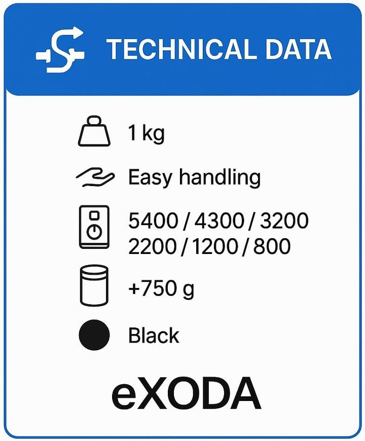 Exoda Bohnenbehälter 750g für Philips 5400 4400 4300 3200 2200 1200 800 1kg Kaffeebohnen schwarz mit