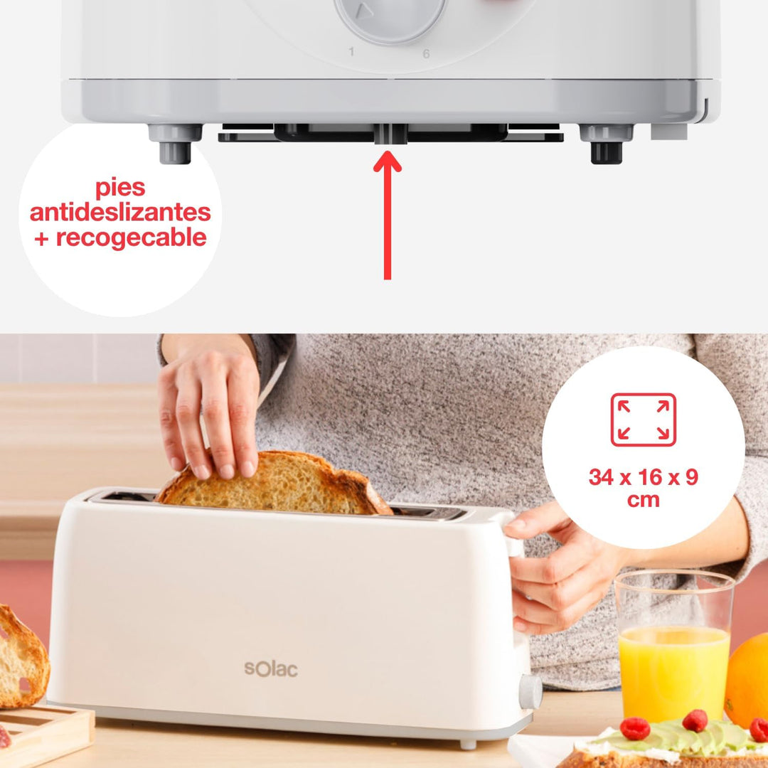 Solac Tl5418 Toaster One Size 1 Langer Schlitz|Weiss, 1 Langer Schlitz|Weiss