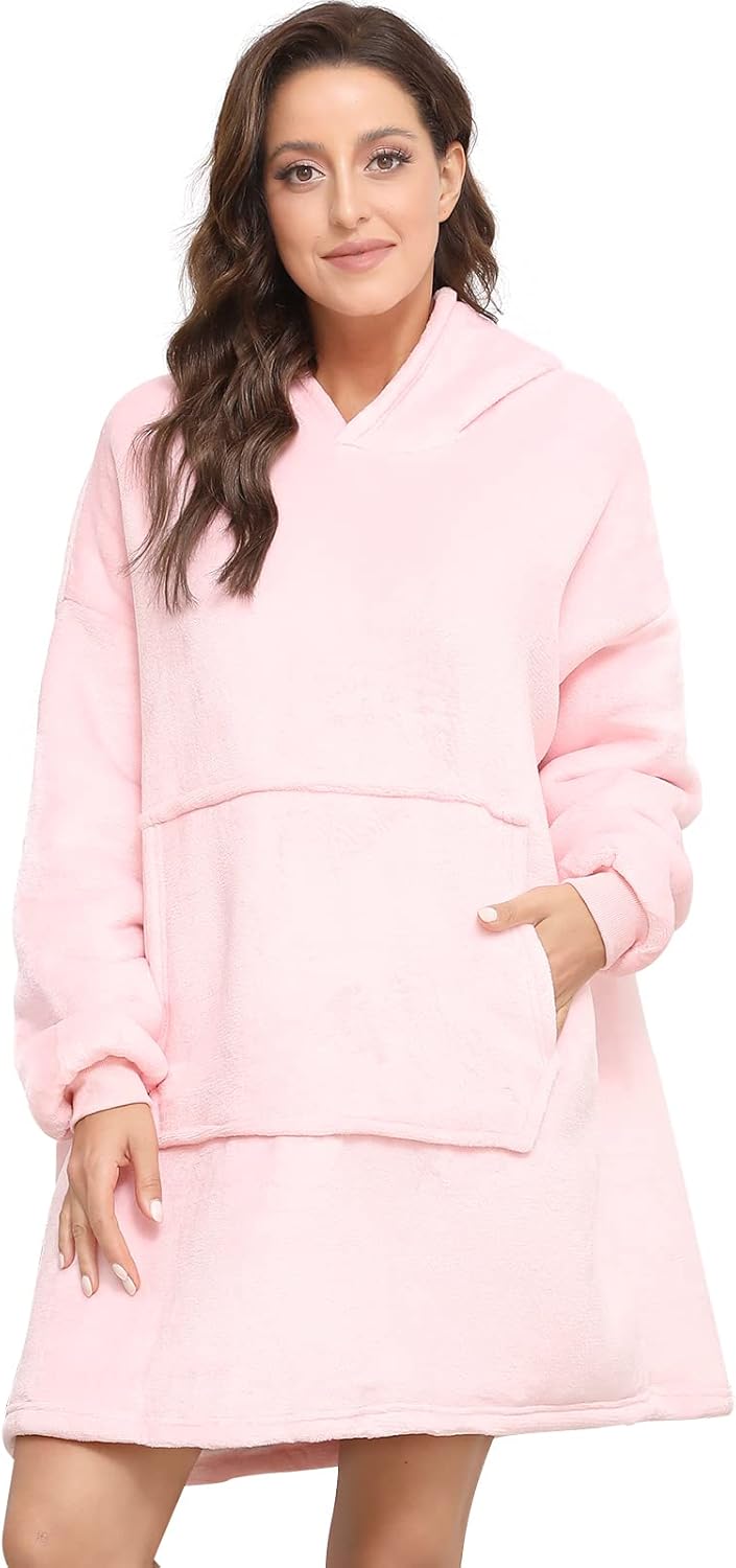 Sendowtek Übergrosse Hoodie Decke Damen Oversized, Sherpa Deckenpulli Weich Super Warme Komfortable