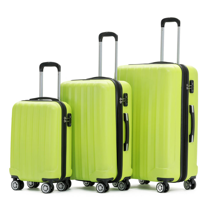 BEIBYE TSA-Schloss 2080 Zwillingsrollen 3 TLG. Reisekofferset Koffer Kofferset Trolley Trolleys Hart
